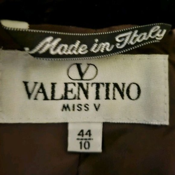 Valentino Miss V Vintage 2 pc Deep Purple Velvet Elegant Pant Suit Size US 10/12 - Picture 8 of 14